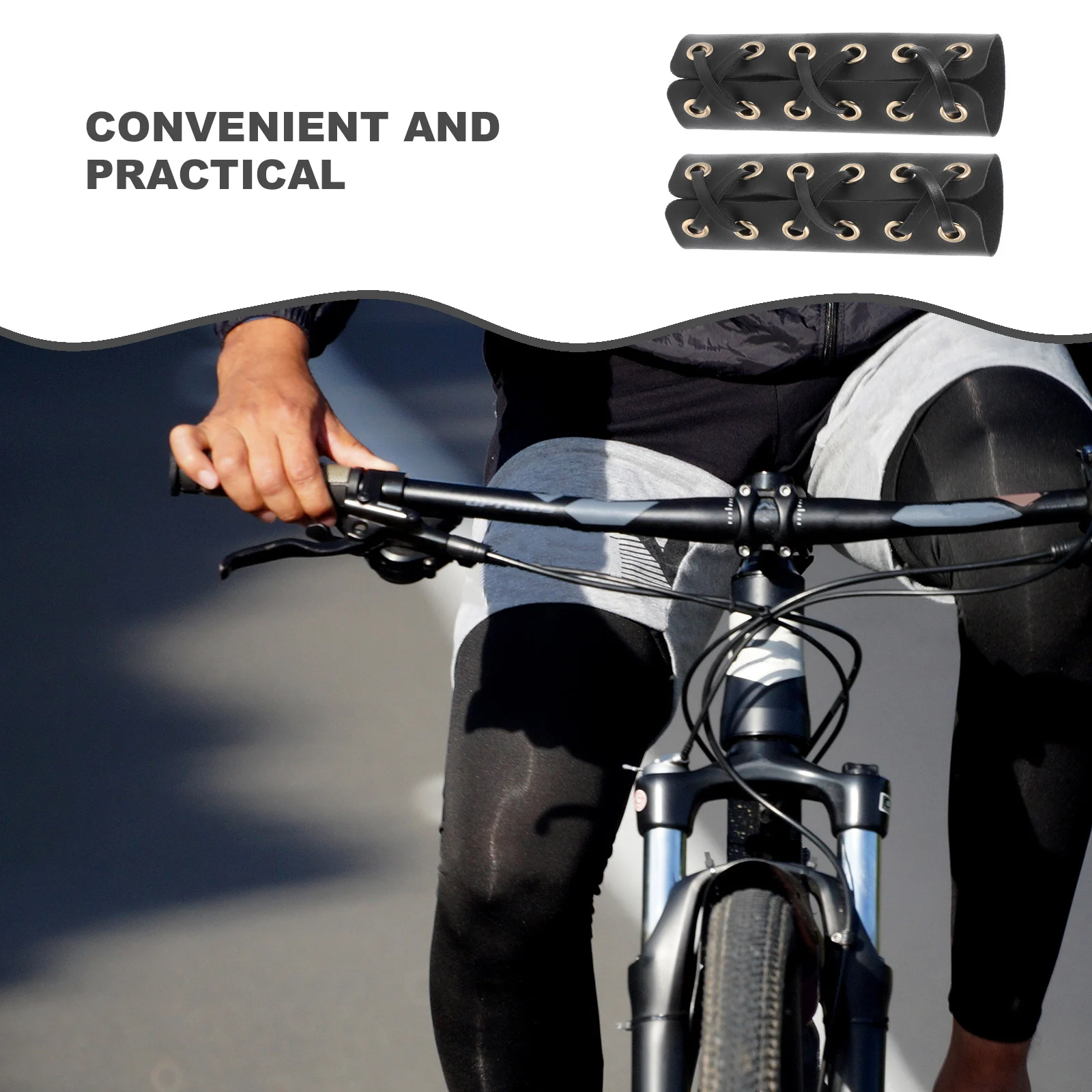 

1 Pair Black Anti-slip Bike Handlebar Grips Mountain Bicycle Riding Artificial Motorcycle Decor Handle Covers Soft