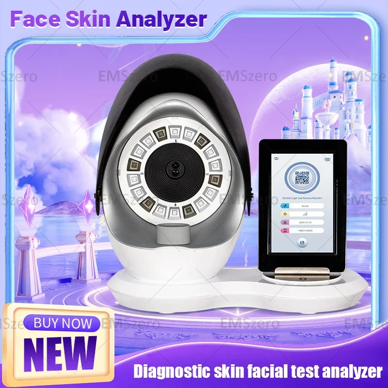 8 Spectrum Imaging Technology Skin Analyzer Facial Moisture Detection Spa Use 15.6 Inch 3D Facial Skin Analyzer