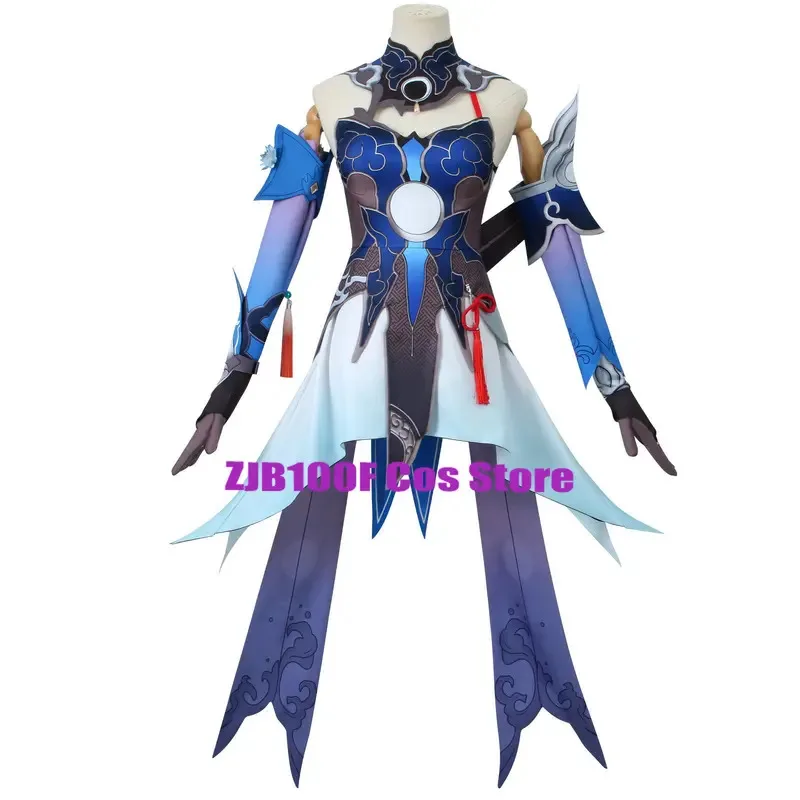 

ss23Высокое качество Jingliu Косплей Аниме Honkai Star Rail Костюм Платье Парик Женщины Luofu Jing Liu Униформа Парик Костюм Аксессуары Wi