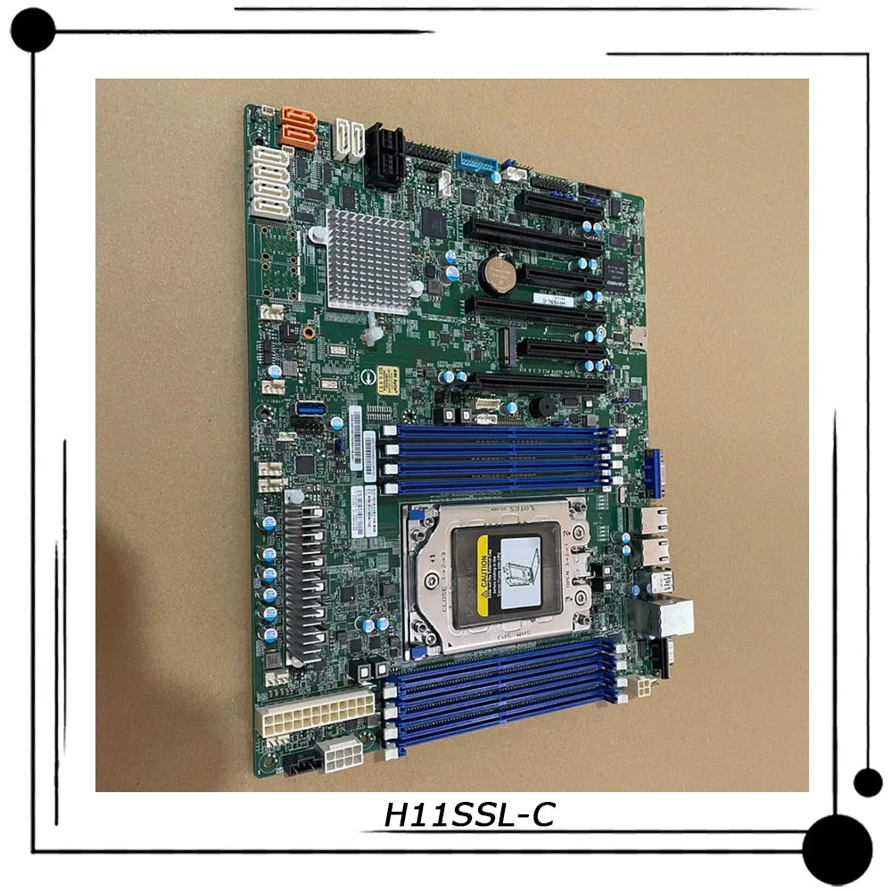 H11SSL-C For Supermicro Server ATX Motherboard  PCI-E 3.0 DDR4 Support EPYC7001/7002 High Quality Fully Tested Fast Ship