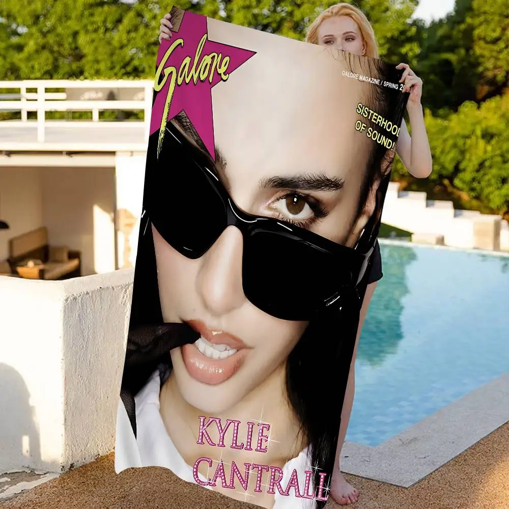 Kylie Cantrall Microfiber Printed Beach Towel Mountain Climbing Yoga Beach Swimming Running Absorbent Soft Towel