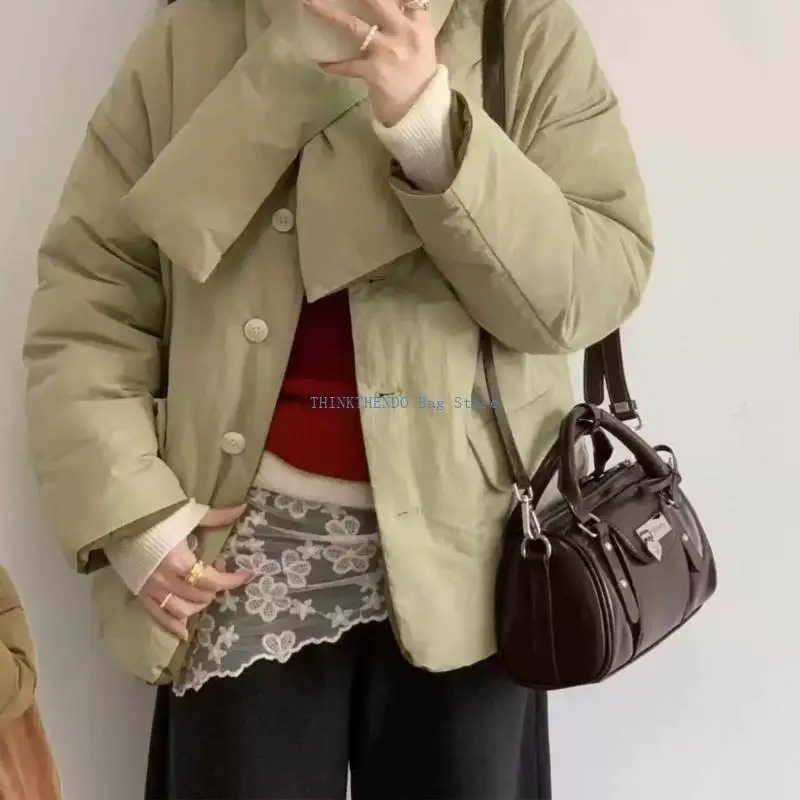 340D trendige PU-Leder-Motorradtasche, Umhängetaschen mit verstellbarem Riemen für Damen