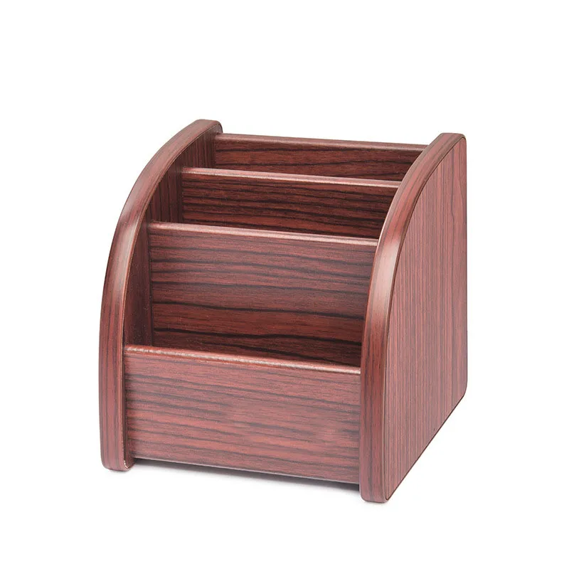 New Design Bamboo Wood Desk Organizer with Drawer Home Tabletop Letter Tray Holder Vanity Storage Shelf Metal Plastic Material