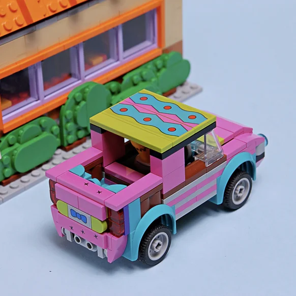 Moc بنة وحدات برغر سفاري سيارة نموذج التكنولوجيا الطوب الجمعية شعبية سبرينغفيلد لعبة مجسمة لهدايا العيد