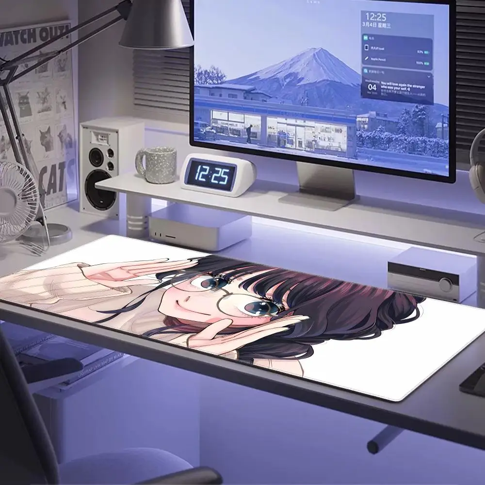 New Anime The Fragrant Flower Blooms with Dignity Mouse Pad Cute HYBXAXC Girl Kaoruko Waguri DeskMat HD Print Gamer Keyboard Mat