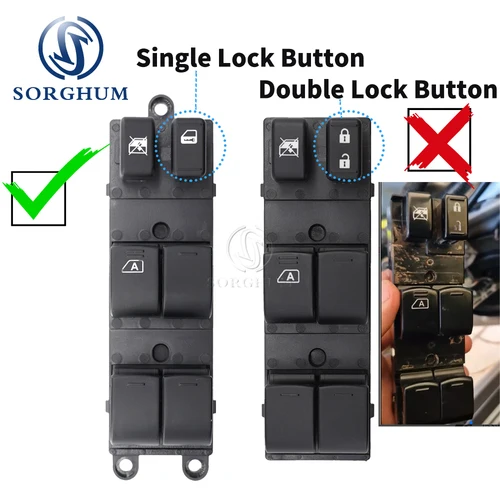 Imagen 2 del producto SORGHUM 25411-AX010 25401-ED500 botón regulador de interruptor principal de ventanilla eléctrica para Nissan TIIDA C11 SC11 C11Z VERSA S SL 2007-2010