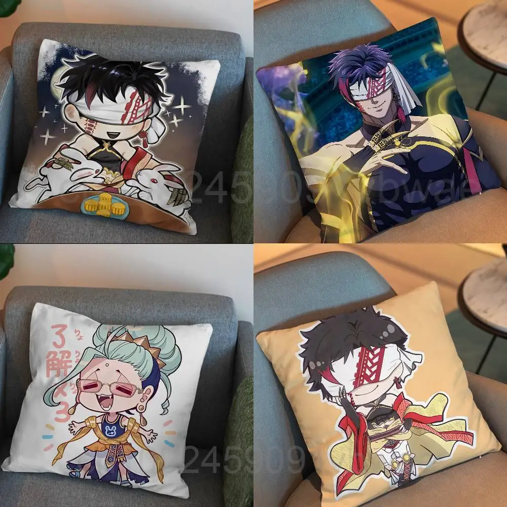 Qin Shi Huang R-Record of Ragnarok Print Throw Pillow Cover 45×45cm Square Cushion Case for Living Room Bedroom Decor
