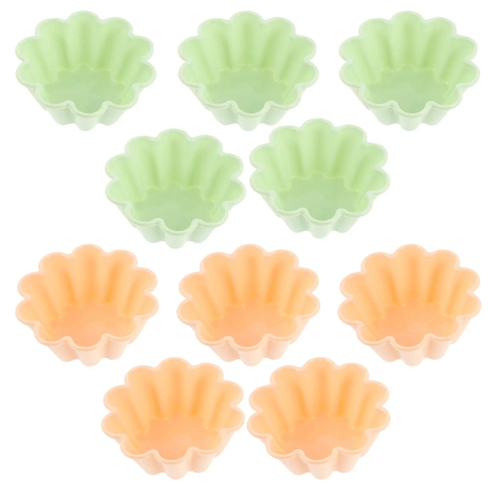 

Набор из 10 силиконовых форм для кексов и маффинов в форме цветка, разноцветные, для выпечки десертов дома и в ресторанах