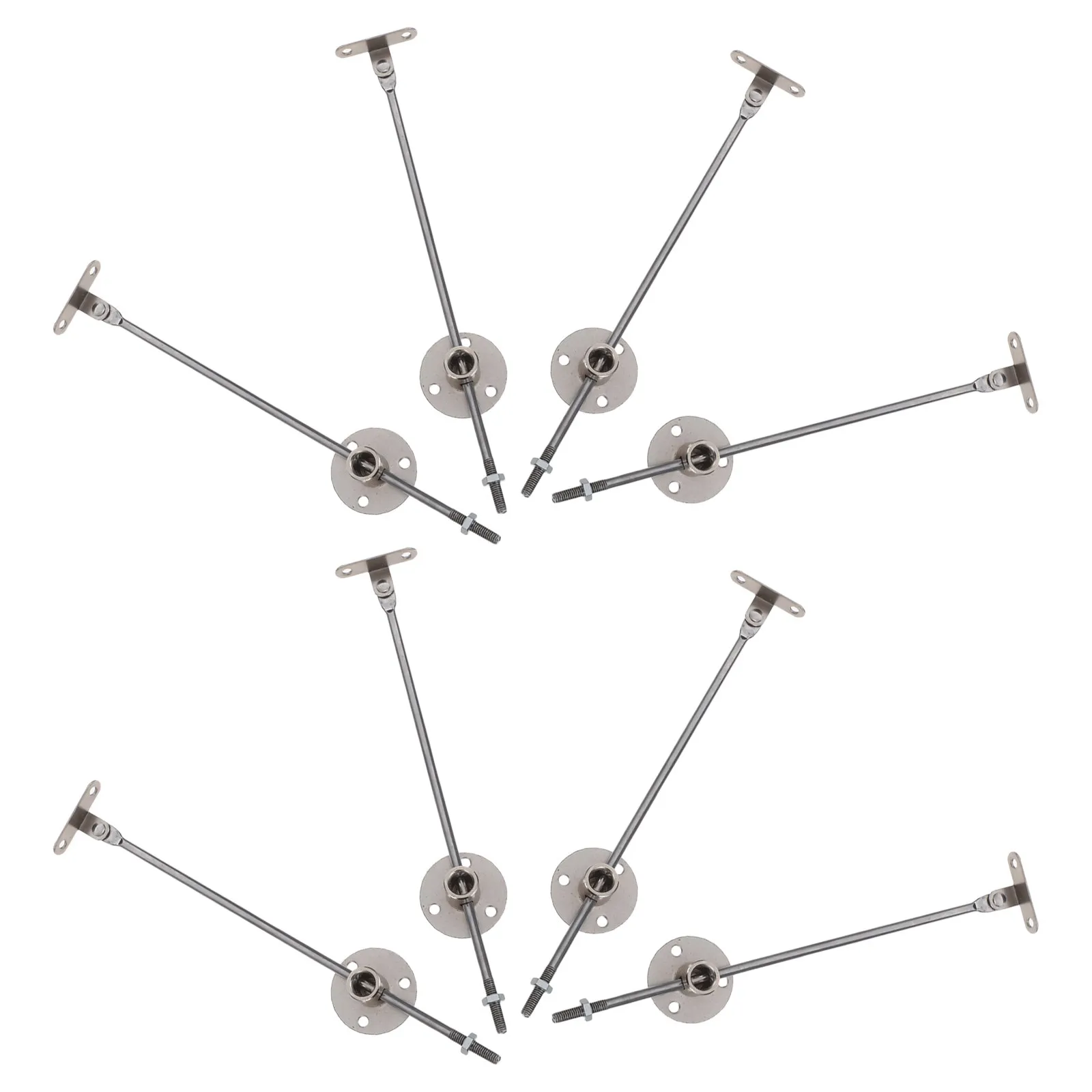 8Pcs Lift-up Door Bracket Lid Support Hinge For Cabinet Door Kitchen Iron Round Disk Plate Heavy Duty Stay