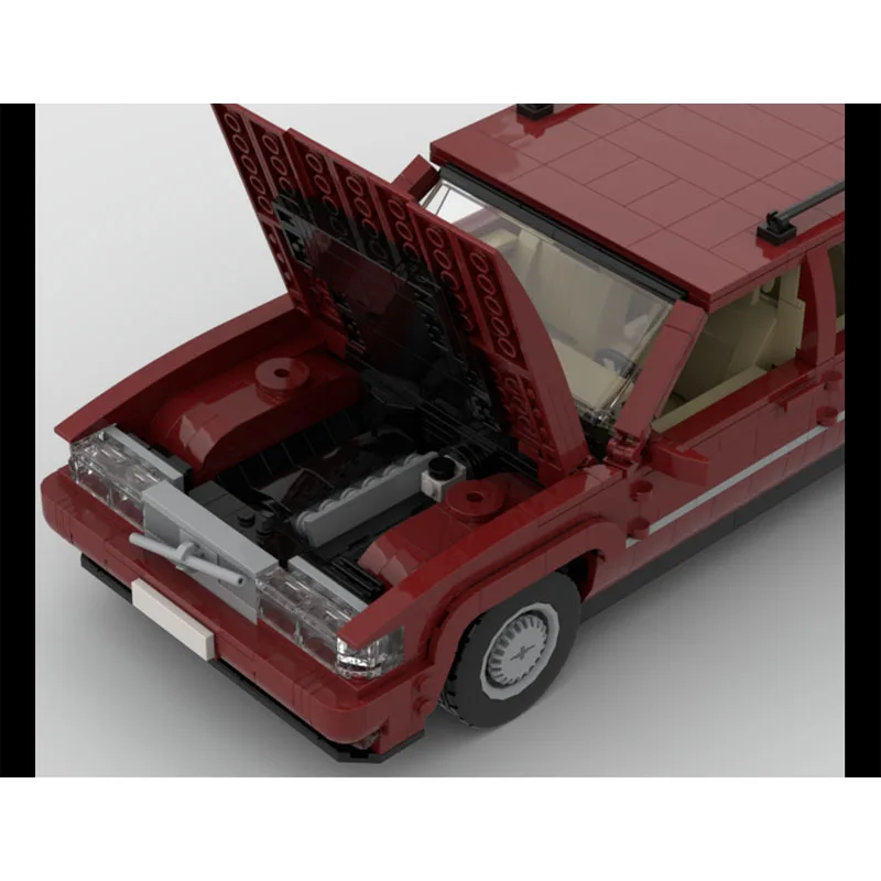 MOC- 195079   새로운 레드 960 스테이션 왜건 스포츠카 레이싱 빌딩 블록 모델 1730 PartsMOC 크리 에이 티브 보이 키즈 생일 장난감 선물