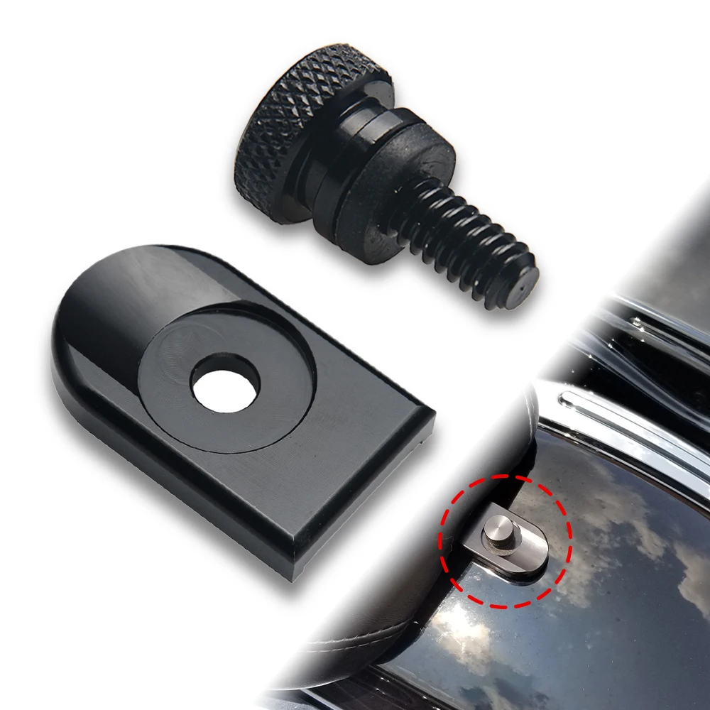 

Black Motorcycle Rear Fender Seat Bolt Screw Nut Tab Kit Mount Knob Cover For Harley Touring Street Glide Road Dyna Sportster XL