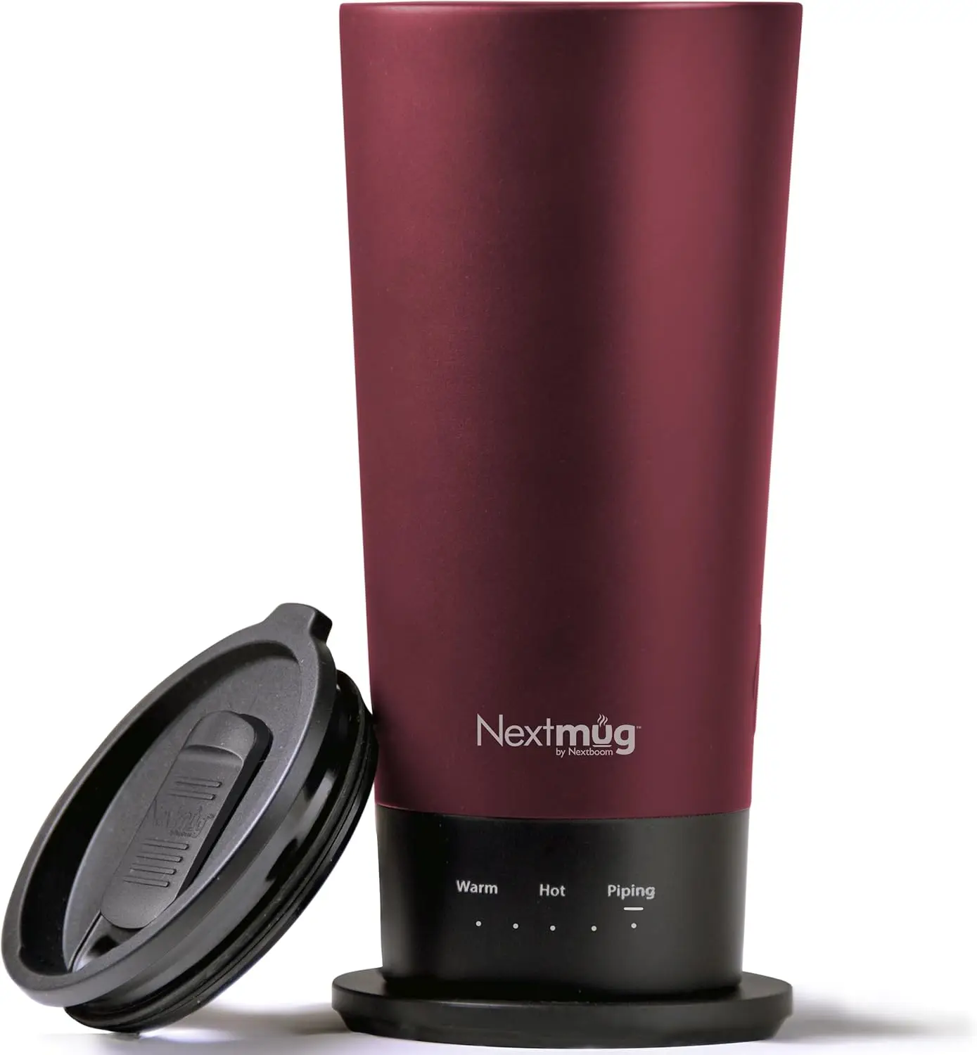 Temperature-Controlled, Self-Heating Travel Mug (Burgundy - 16 oz.)