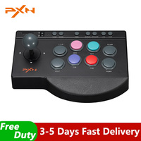 PXN 0082 USB Street Fighter Joystick Controller for PC/PS4/PS3/Switch/Xbox One/Xbox Series X/S Arcade Fighting Game Fight Stick