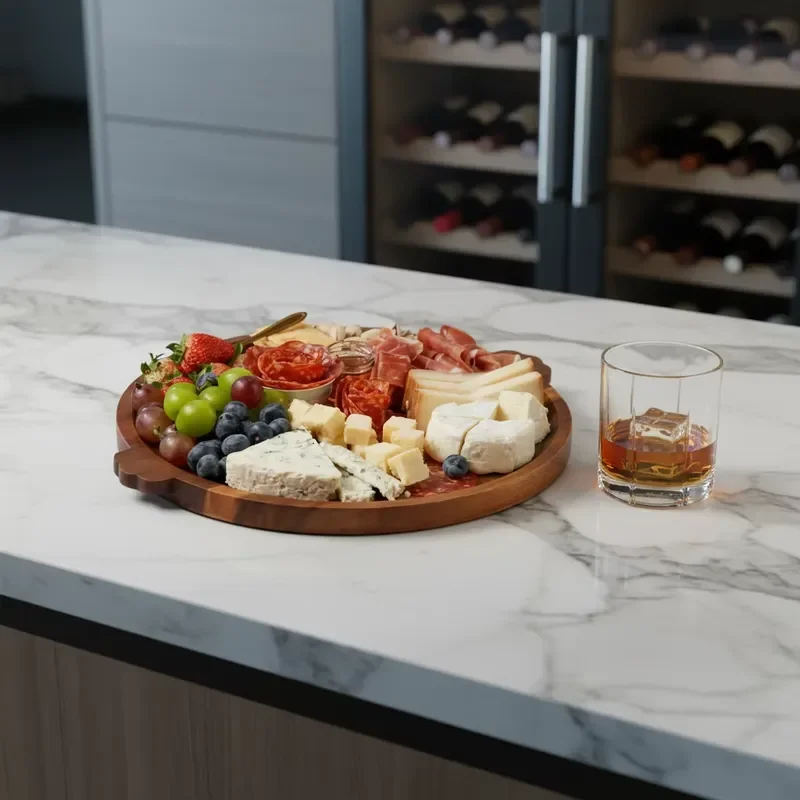 15X13.5 inch custom pattern eco-friendly wood deli board, decorative tray, Ottoman coffee table tray