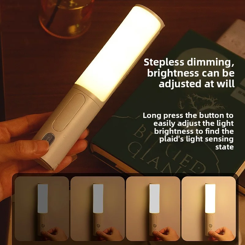 Sensor humano inteligente luz noturna portátil lâmpada de acampamento armário luz parede corredor iluminação para casa lâmpada atmosférica