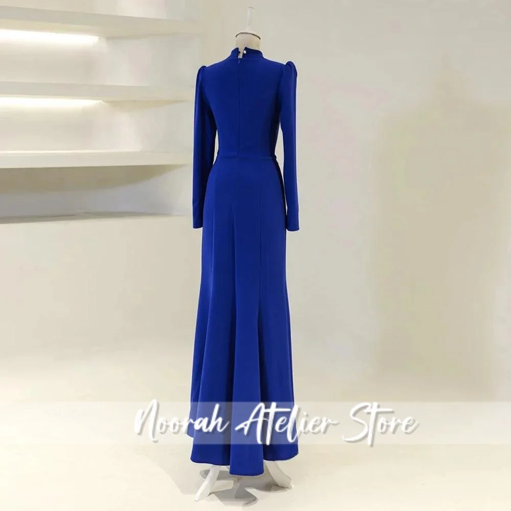 فساتين سهرة أنيقة إسلامية باللون الأزرق الملكي H N Dubai 2025 فساتين زفاف مطرز فستان حفلات Fساتين فستان رسمي مخصص