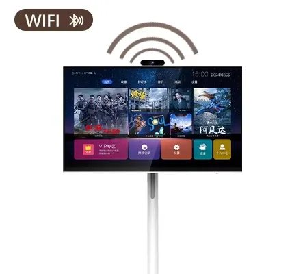 Wholesale Android TV Indoor Kitchen Office IPTV 21 Portable Mobile with Stand Rollable Smart Mobile Tablet with Camera