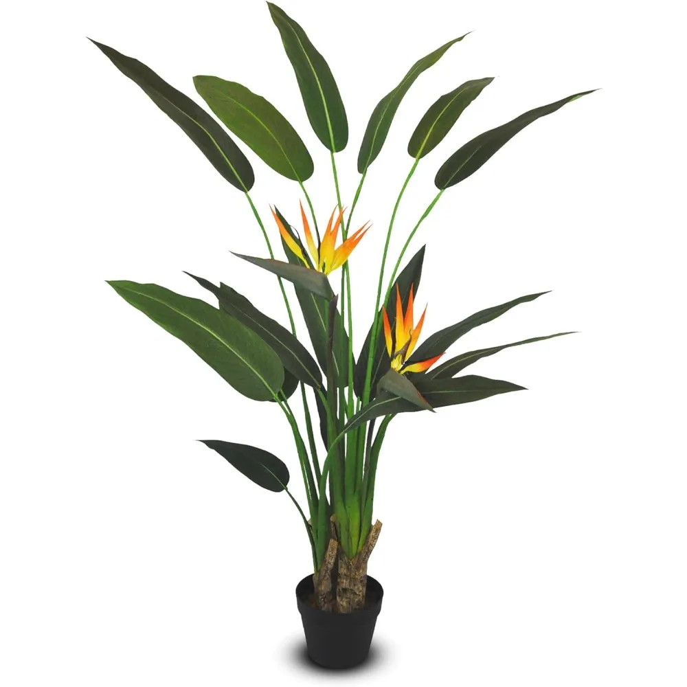 

Artificial Plant 140cm (4.5 Feet), Artificial Tree with Flowers for Home Decoration, Realistic Appearance