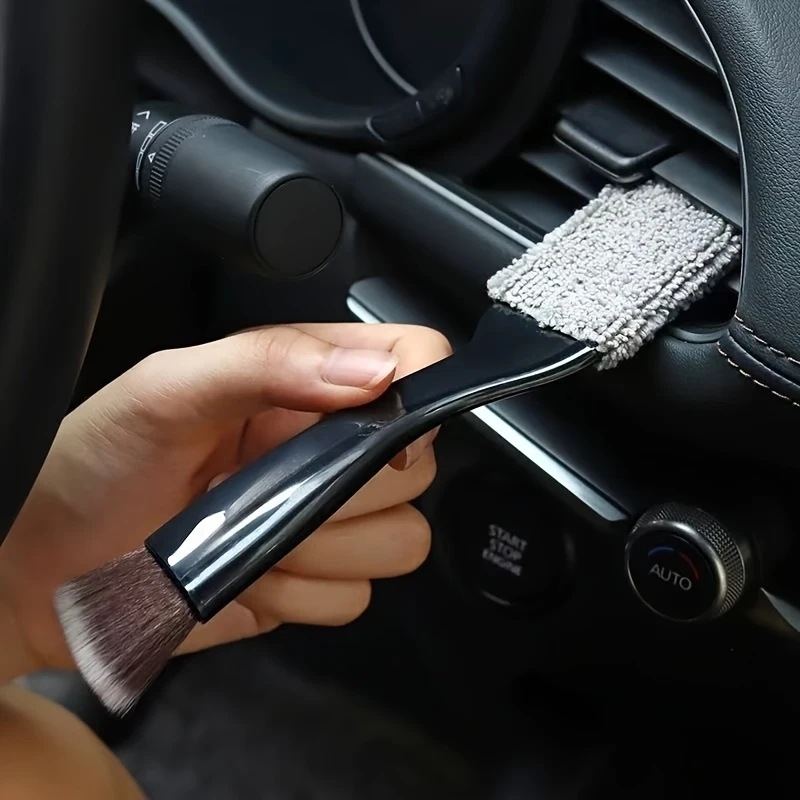 Car Interior Detailing Brush, Soft Bristled Cleaning Tool for Dashboard, Air Vents and Crevices, Vehicle Interior Cleaner Access