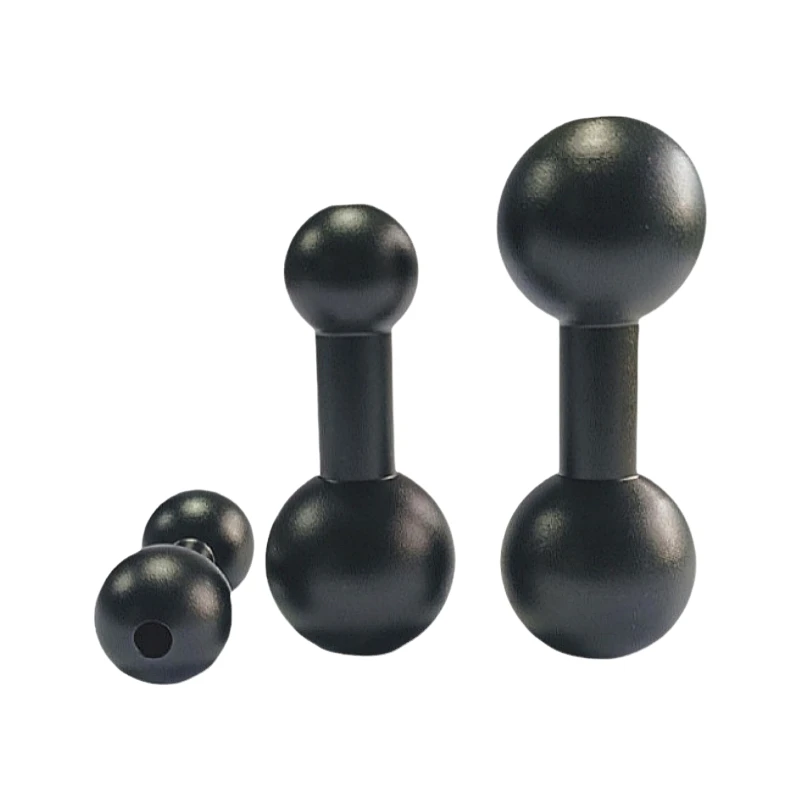 User-Friendly 17/20/25mm Aluminum Alloy Double Ball Head Connecting Rod - Portable Motorcycle Camera Mount Transfer Accessory