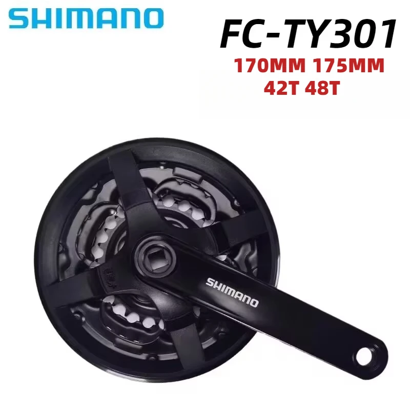 

SHIMANO TOURNEY TY - MTB Crankset Groupset include FC-TY301 42T/48T-170mm /175mm3x8/7/6-speed and Bottom Bracket Original