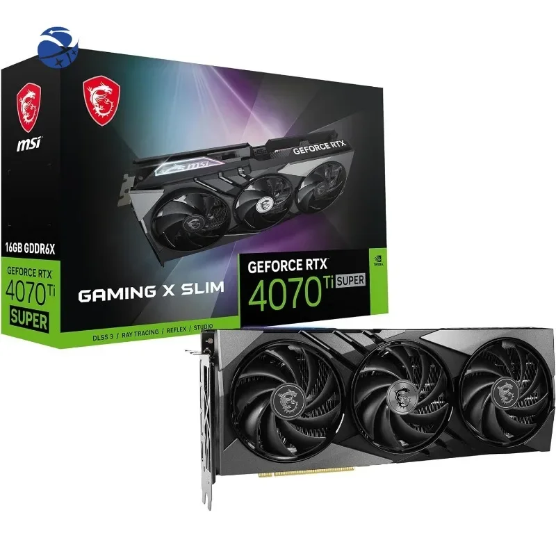 GeForce RTX 4070Ti SUPER 16G  GAMING X SLIM Graphics Card (NVIDIA RTX 4070 Ti Super, 256-Bit,  2685 MHz, GDRR6  21 Gbps)