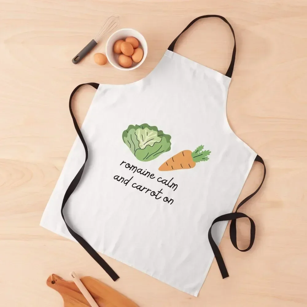

Romaine Calm and Carrot On Pun Apron Kitchen And Home Items Dress for home useful pieces Kitchen Supplies Apron