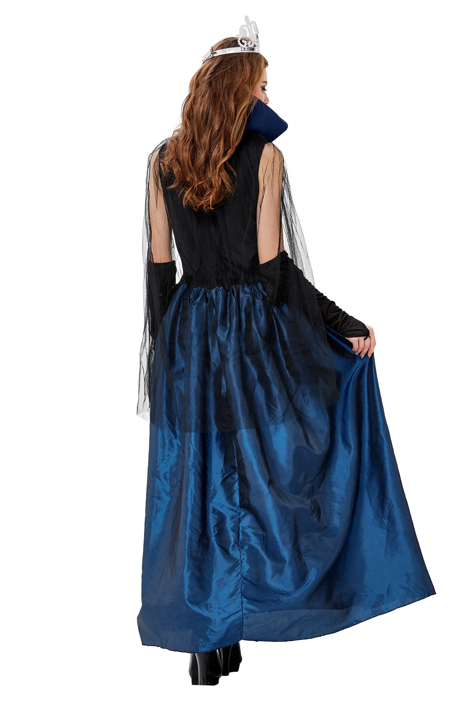 Cosplay Halloween Carnival Purim Blue Enchantress Court Dress Queen's Palace luxury Earl dress witch Vampire Princess costume