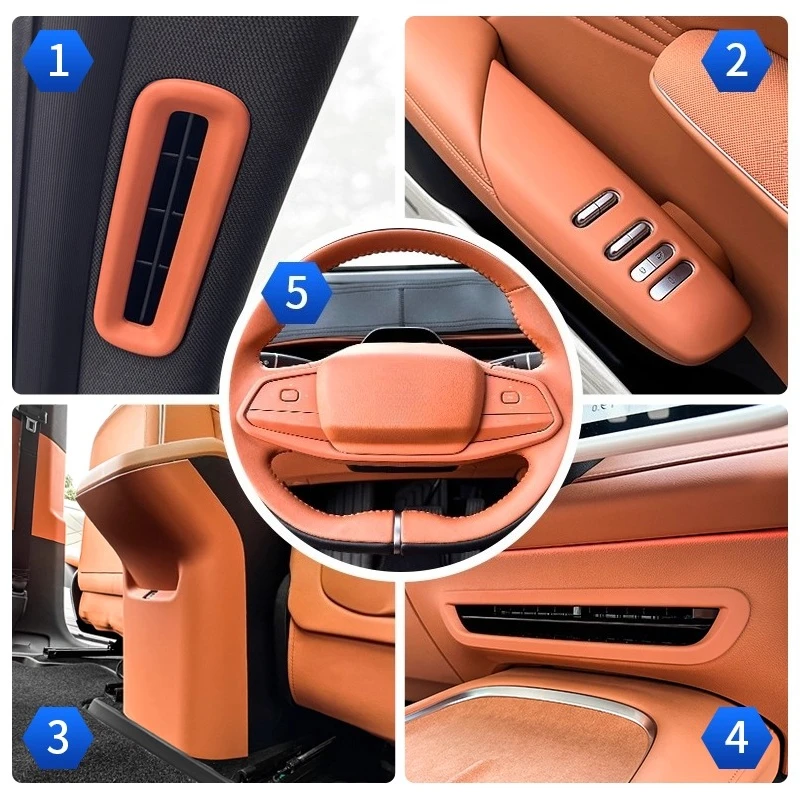 For Changan Deepal S07/S7 Car Window Lift Switch Panel Trim Stickers ABS Window Control Button Protective Cover Car Decoration