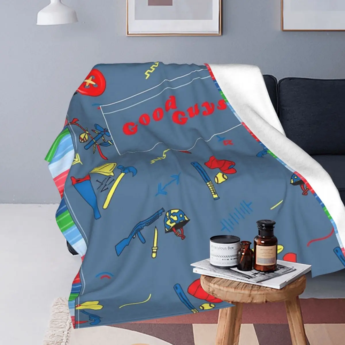 Good Guys Child's Play Chucky - Killer Doll Overalls Blankets Flannel Warm Throw Blankets Sofa Throw Blanket For Couch Bedding