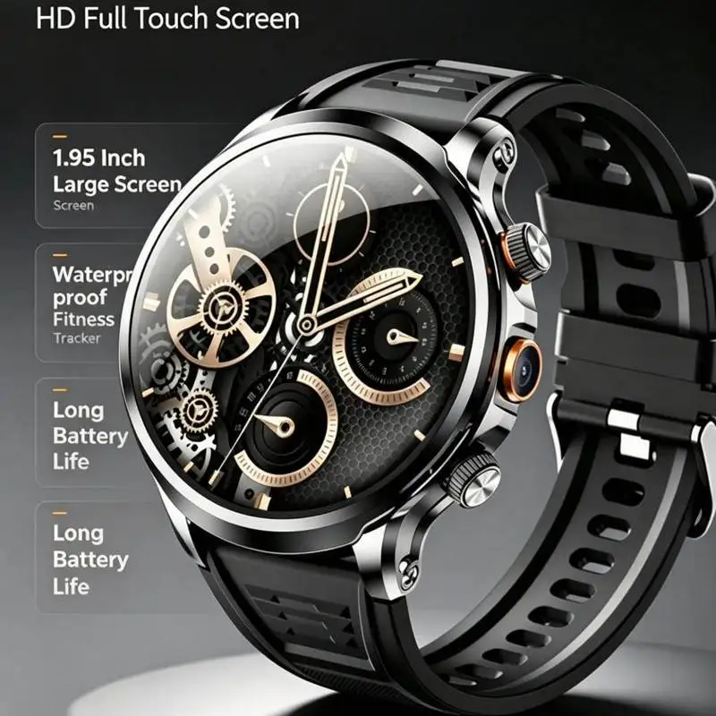 H18 Full Function Android Smart Watch HD Display Large Memory Wi-Fi GPS Locator Men Women Wristwatch
