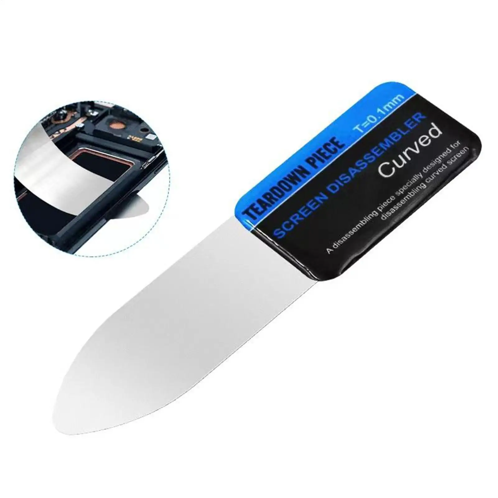 1PC Ultra Thin Curved LCD Screen Spudger Opening Pry Card Disassemble Stainless Steel Metal Mobiles Phone Repair Tools
