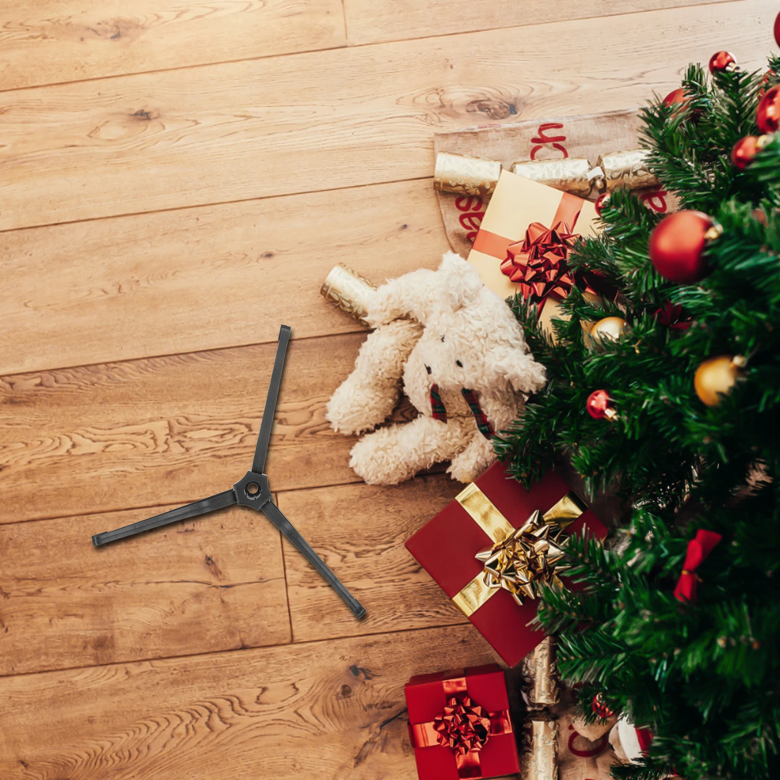 

Sturdy Plastic Xmas Tree Stand Small Christmas Tree Base Holder Festive Holiday Party Decoration Supply Christmas Supplies