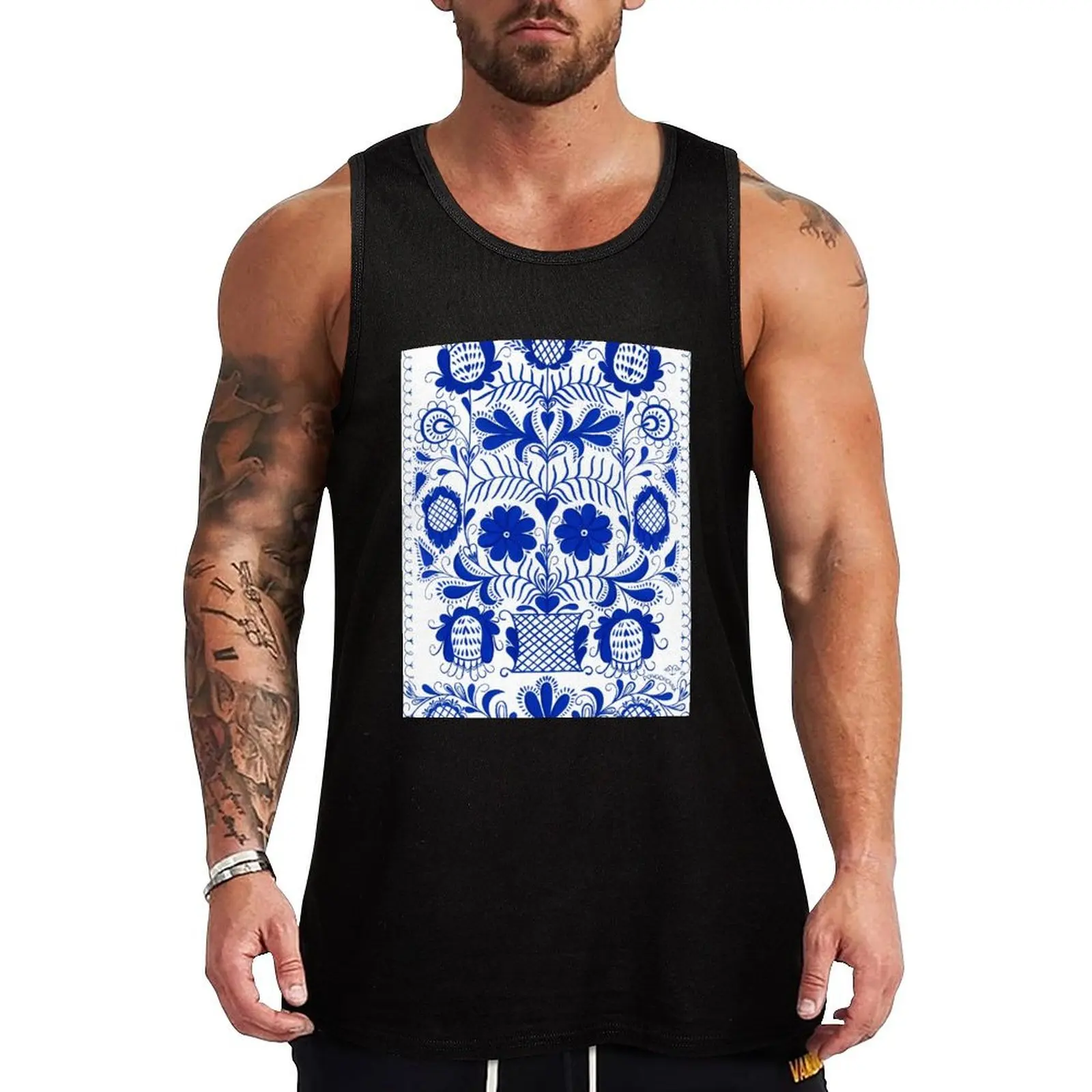 Cobalt Bluebells Tank Top man sexy?costume plain t-shirt anime