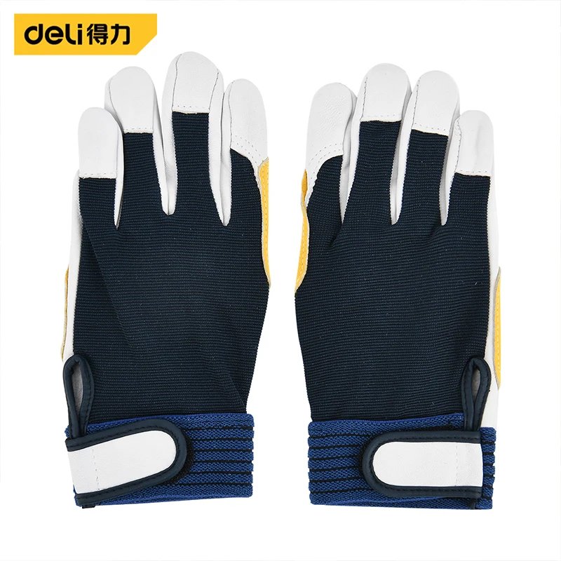 1 Pair Safety Work Gloves Builder Gloves Gardening Gloves Multifunction Light-Duty Mechanic Gloves Crusty Sheepskin for Gardener