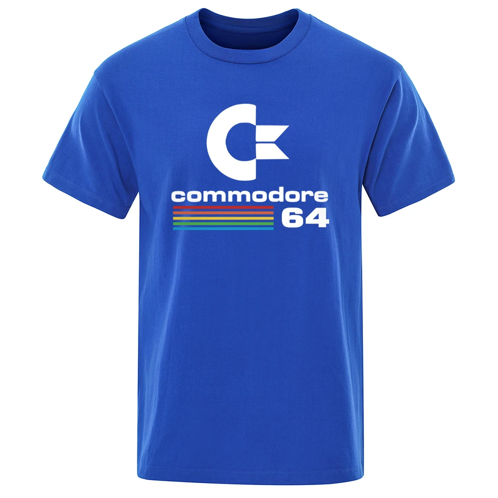 2024 Amiga Retro Cool Design Street Short Sleeve Top Tee Cotton Clothing Loose Men T-shirts Summer Commodore 64 Print T Shirt image 4