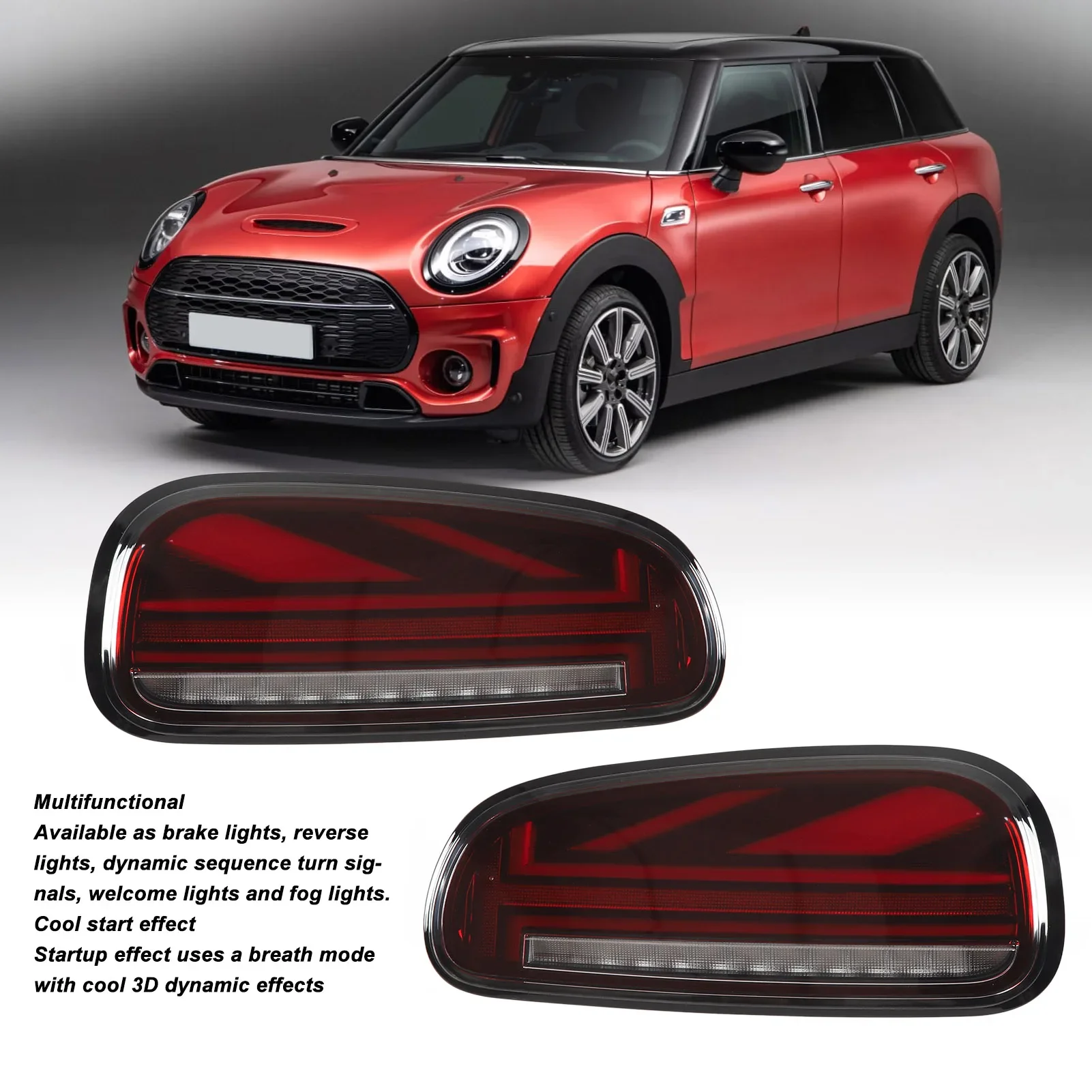 

Для Mini Clubman F54 2014-2023 1 пара левый и правый задний фонарь с динамическим раздвижным тормозом