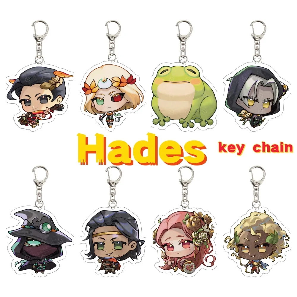 Hades 2 Game Chibi 6cm Keychain Accessories Bag Car Charms Volumes Author Characters Christmas gifts for friends