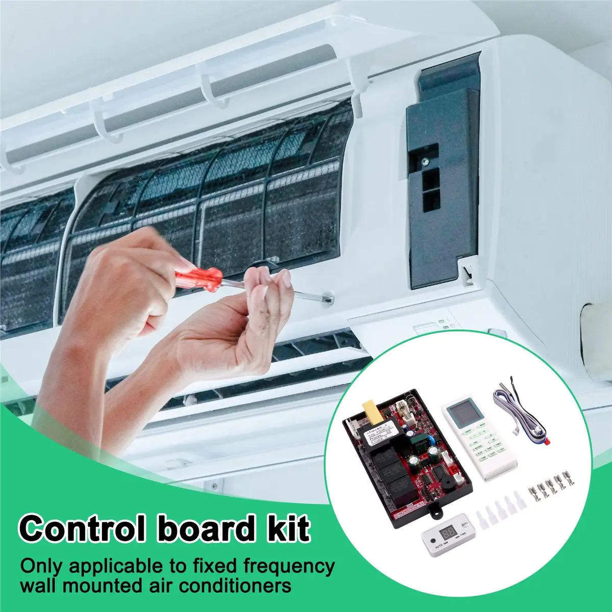 PG528 Air Conditioner Control Board Cooling/Heating+Display Only for Fixed-Frequency Wall-Mounted Air Conditioners