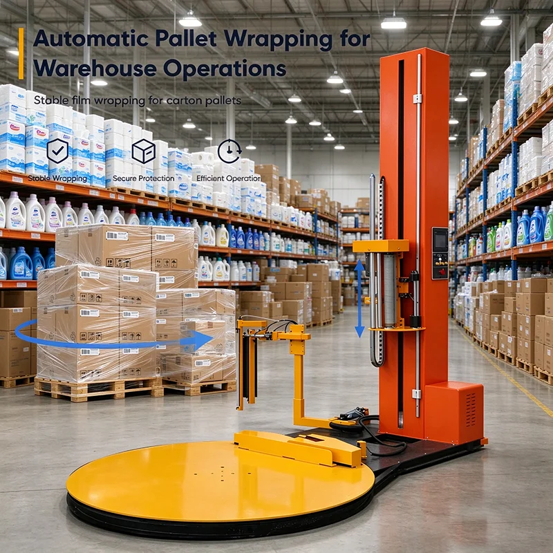 Pre-stretch System Pallet Stretch Wrapper Turntable Pallet Wrapping Machine Save Stretch Film Cost