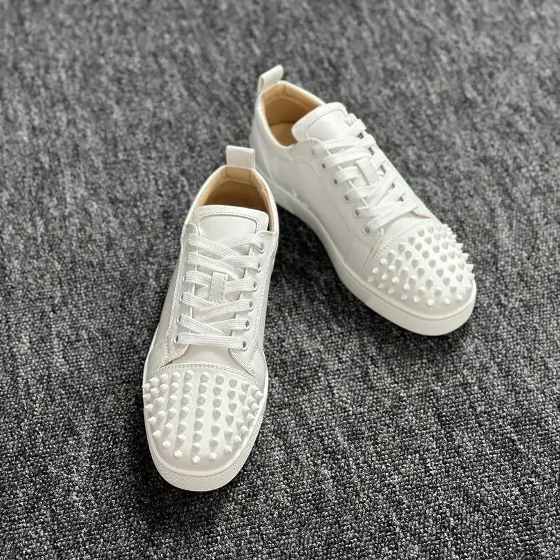 Plus Size Men Luxury Fashion Singer Stage DJ Dress Rivets Shoes Cow Suede Leather Studded Shoe Black Trendy Spikes Footwear Male