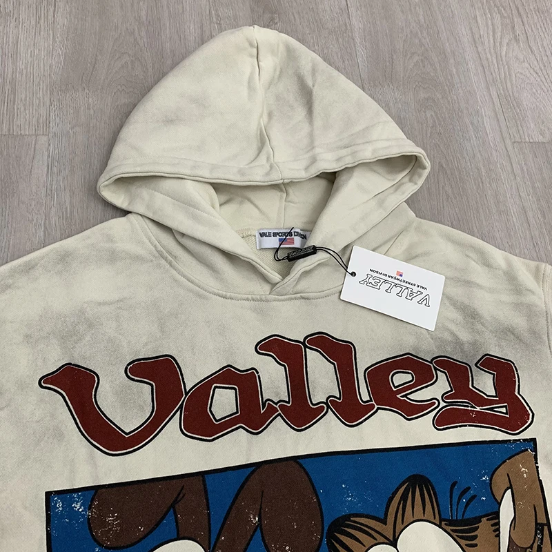المتضخم نوعية جيدة VALE رجل قمصان سويت شيرت بقلنسوة شعار القطن الخالص الوردي فال سيدة صورة طباعة فالي البريدي الستر