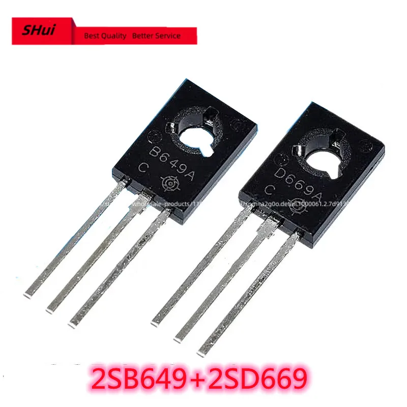 10PCS 2SB649AC 2SD669AC TO-126 2SB649 2SD669 (10pcs B649+10pcs D669 )PNP NPN Epitaxial Planar Transistors