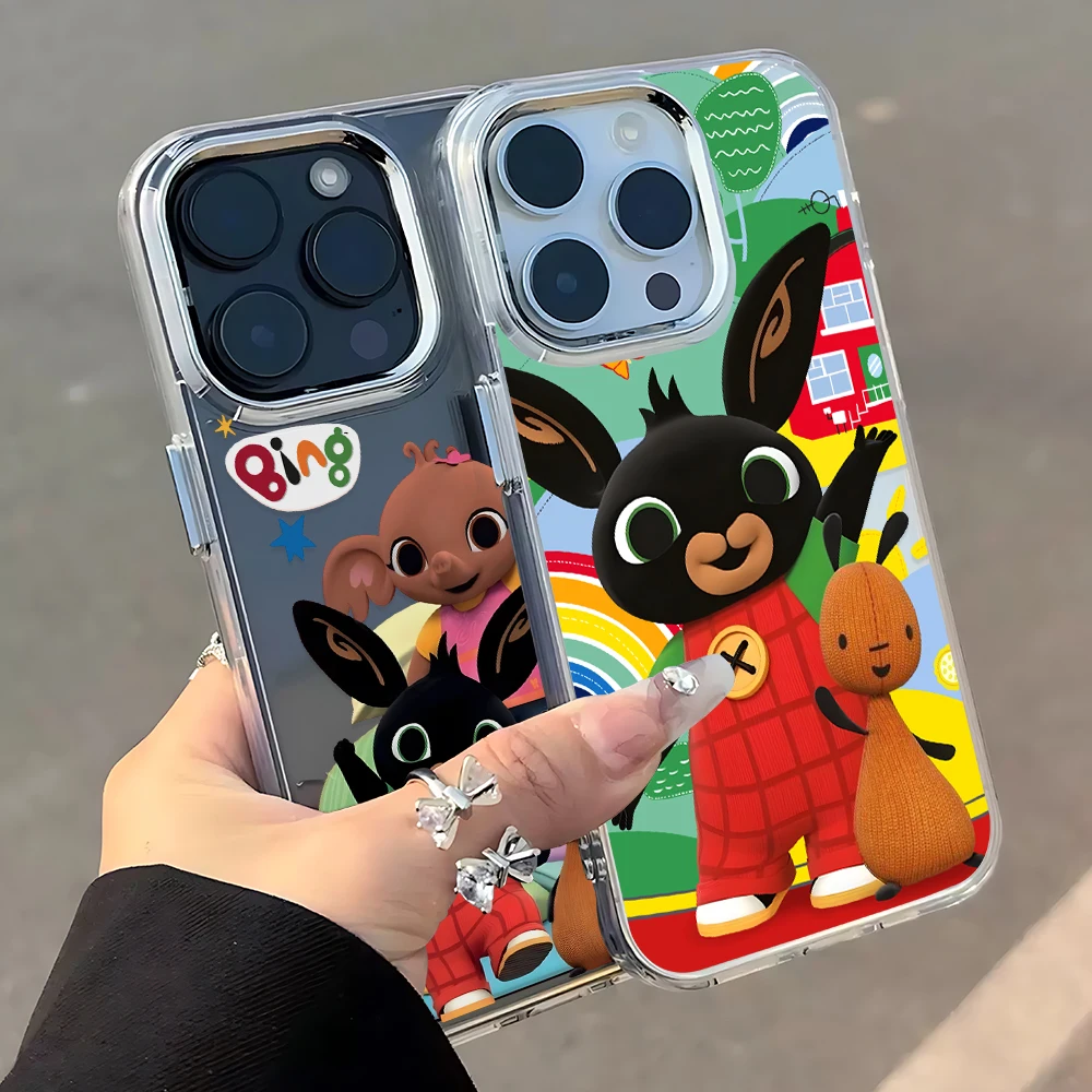 Cartoon Art Bing Bunnys Phone Case for IPhone 17 16e 16 15 14 13 12 11 Mini Pro Max X XR XSMAX 8 7 Air Plus Clear Soft Cover