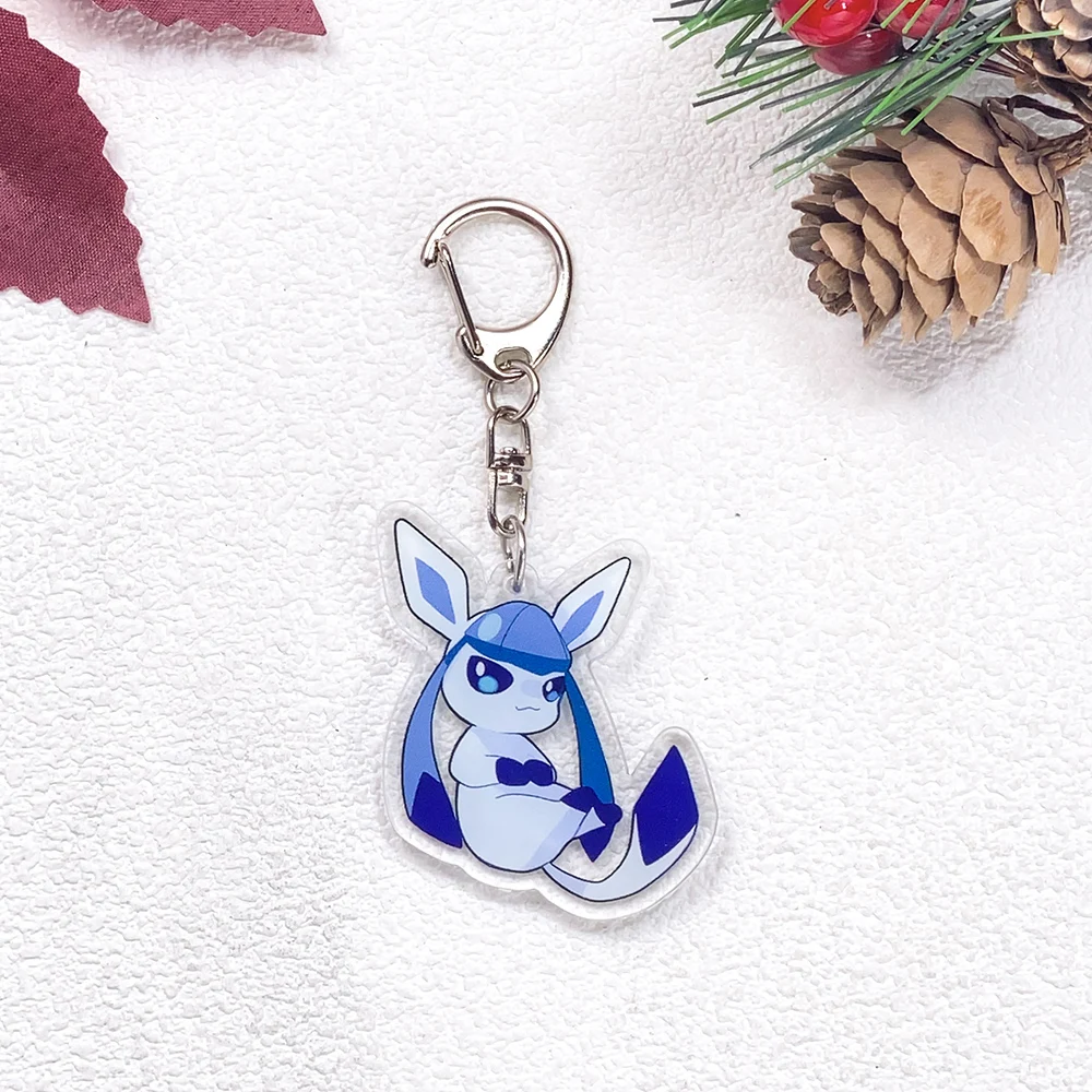 1/9 Stück Anime Pokémon Eevee Schlüsselanhänger Zubehör Acryl Niedliche Anhänger für Taschen Lustiger Schlüsselhalter Rucksack-Dekoration Geschenke – Detail 6