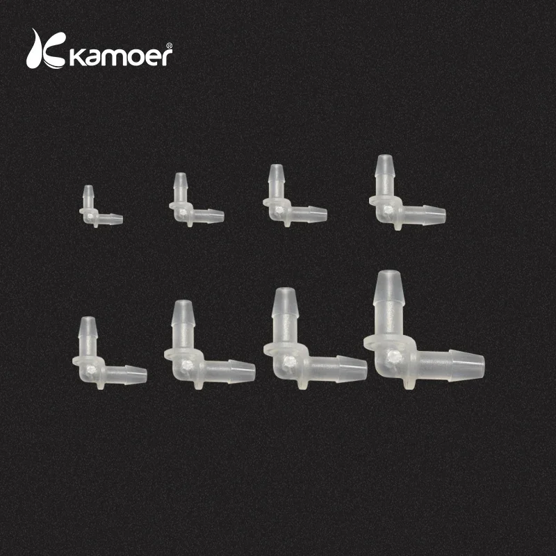 Kamoer L-joint plastic transparent hose silicone hose pagoda corner joint 2-way equal diameter waterproof gas pipe