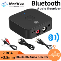 NFC Bluetooth 5.0 Audio Receiver 3.5mm AUX R/L RCA Stereo Wireless Bluetooth Audio Adapter for Car Amplifer Speaker Headsets