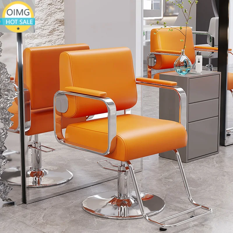 Aesthetic Design Barber Chair Modern Ergonomic Swivel Professional Salon Chair Height Adjustable Sedia Da Barbiere Barbershop