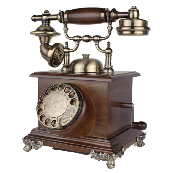 8039 wooden Antique phones office home hotel Real Estate use phones fixed Landline dial number Vintage Phone