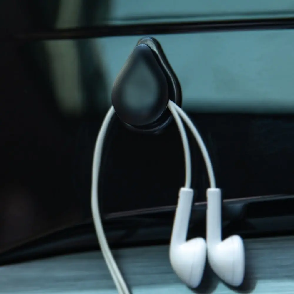 لاصق تصميم منظم السيارة شماعات هوك غير مرئية 6 قطعة/المجموعة سماعة مفتاح تخزين الإبداعية الأسود العالمي كليب